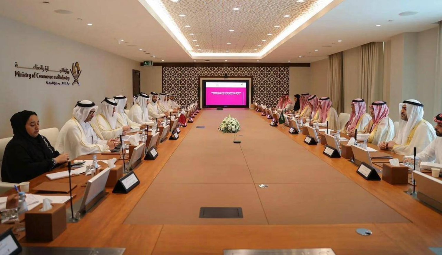 وزير الصناعة والثروة المعدنية السعودي يجتمع مع وزير التجارة والصناعة القطري (واس)