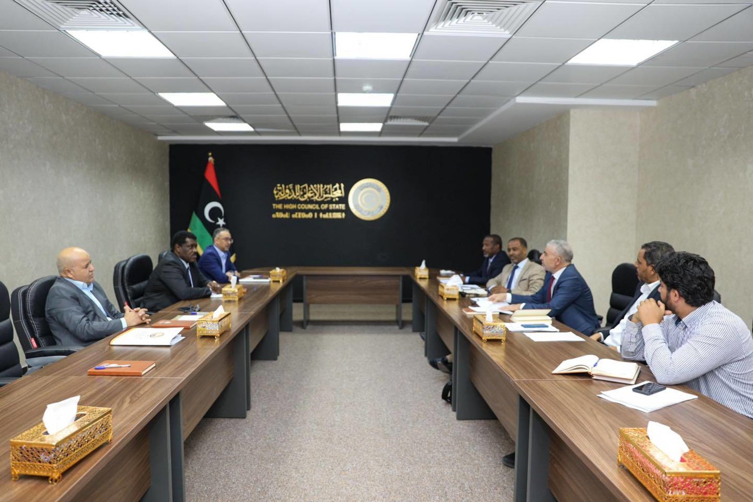 اجتماع سابق للجنة «6 + 6» بالمجلس الأعلى للدولة في ليبيا (المجلس)