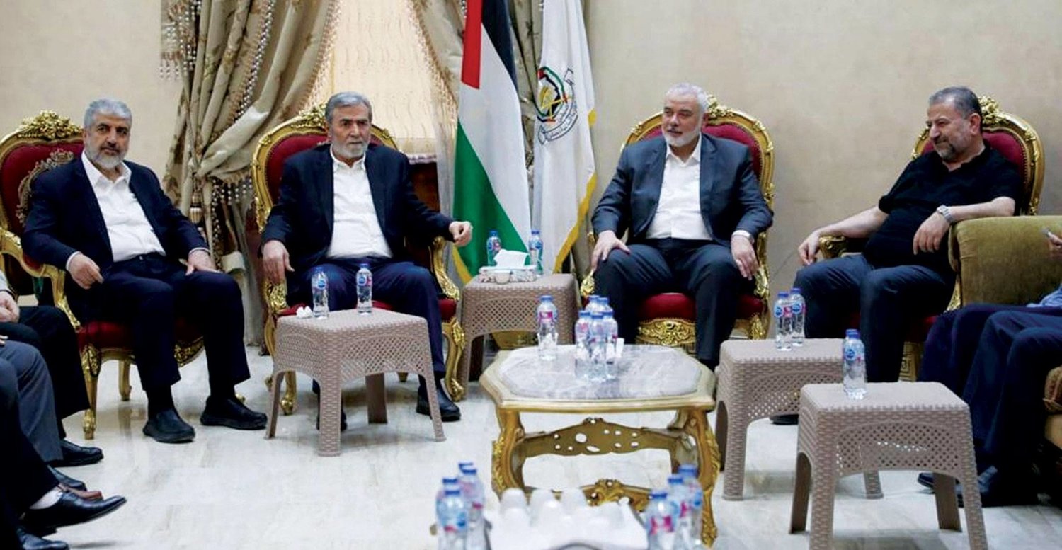 لقاء موسع بين وفدي «حماس» و«الجهاد» في القاهرة (موقع حماس)

