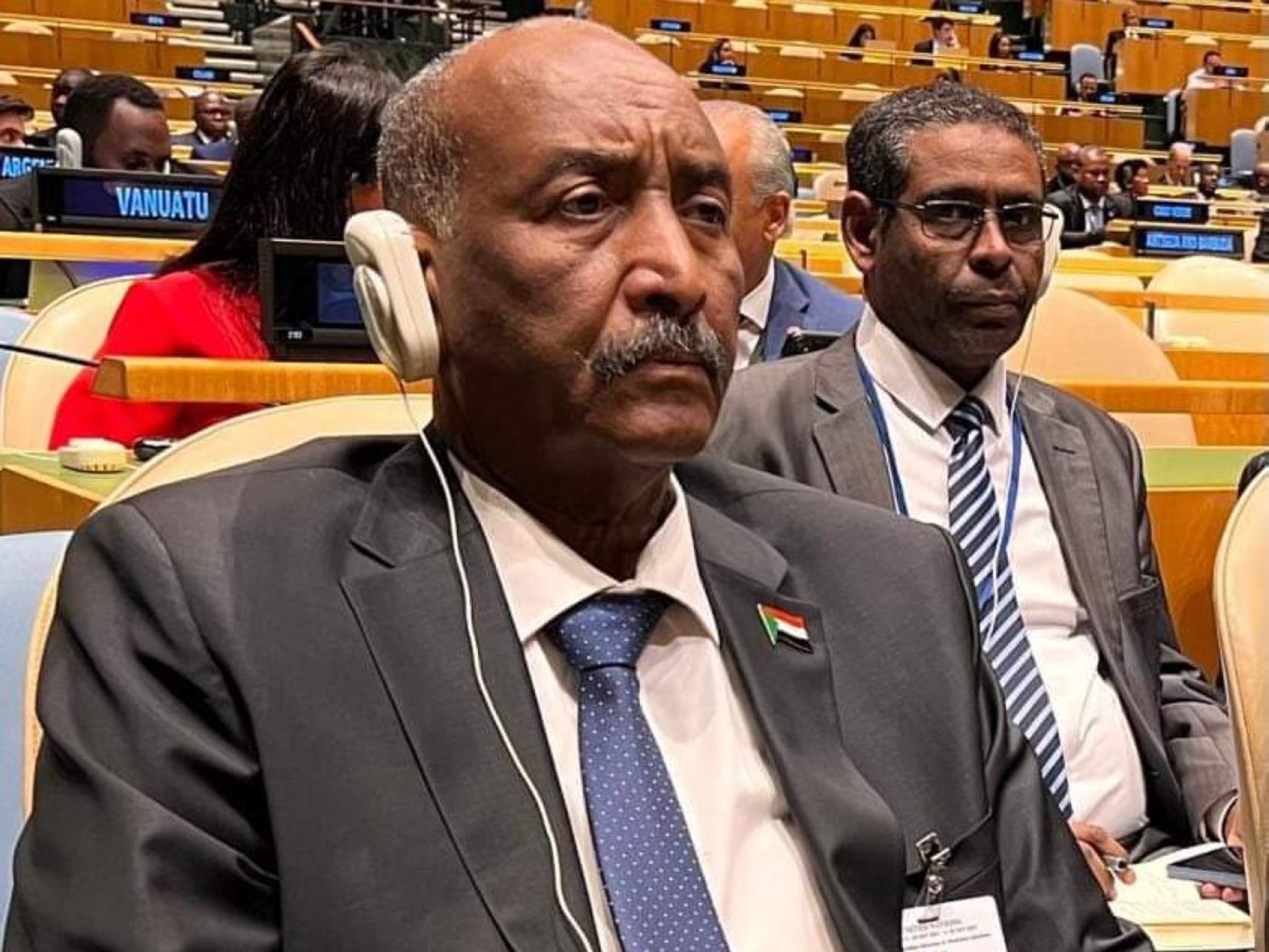 البرهان خلال جلسة الجمعية العامة للأمم المتحدة، الخميس (إعلام مجلس السيادة السوداني على «فيسبوك»)