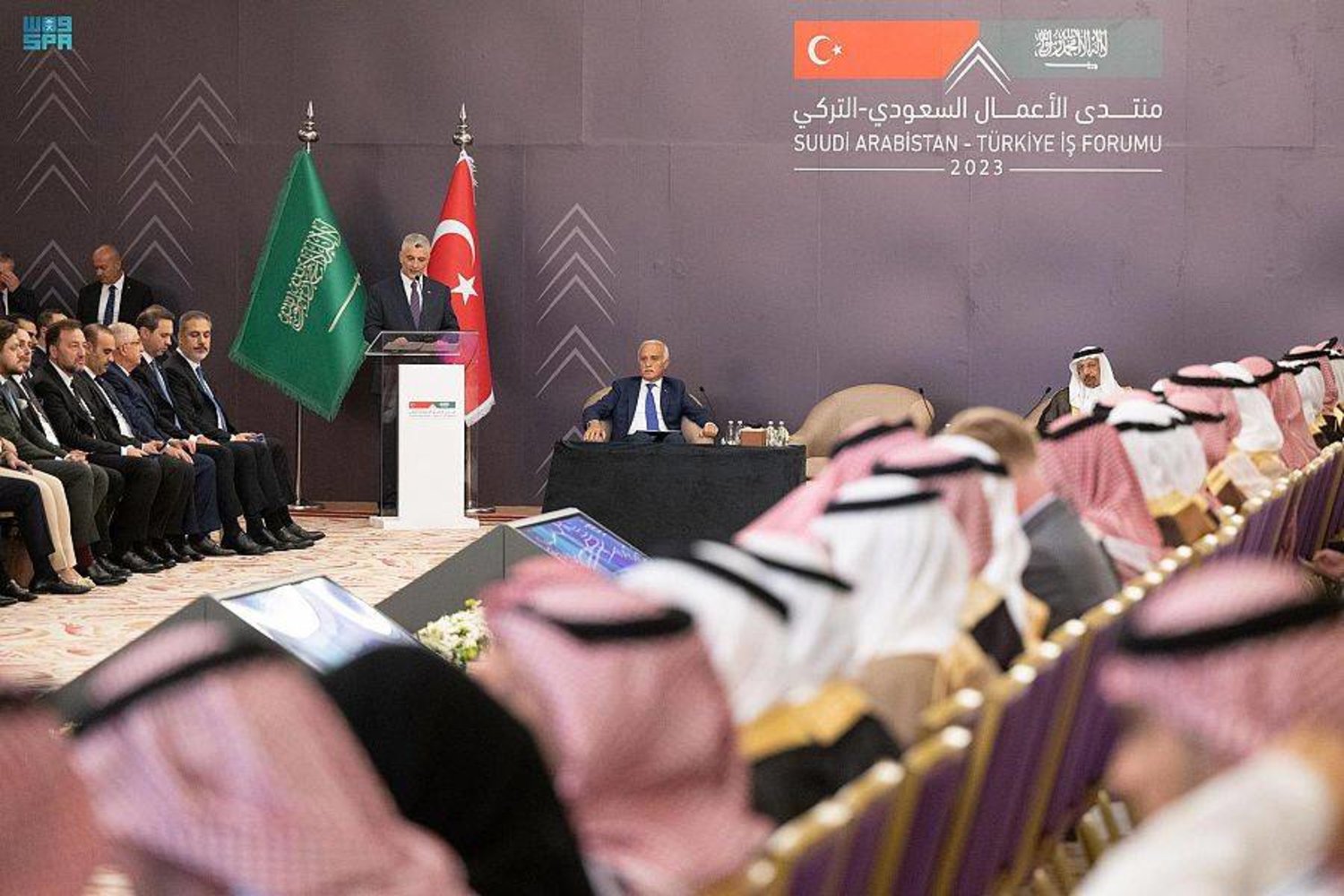 جانب من منتدى الاستثمار السعودي – التركي الذي عقد مؤخرًا في جدة (الشرق الأوسط)