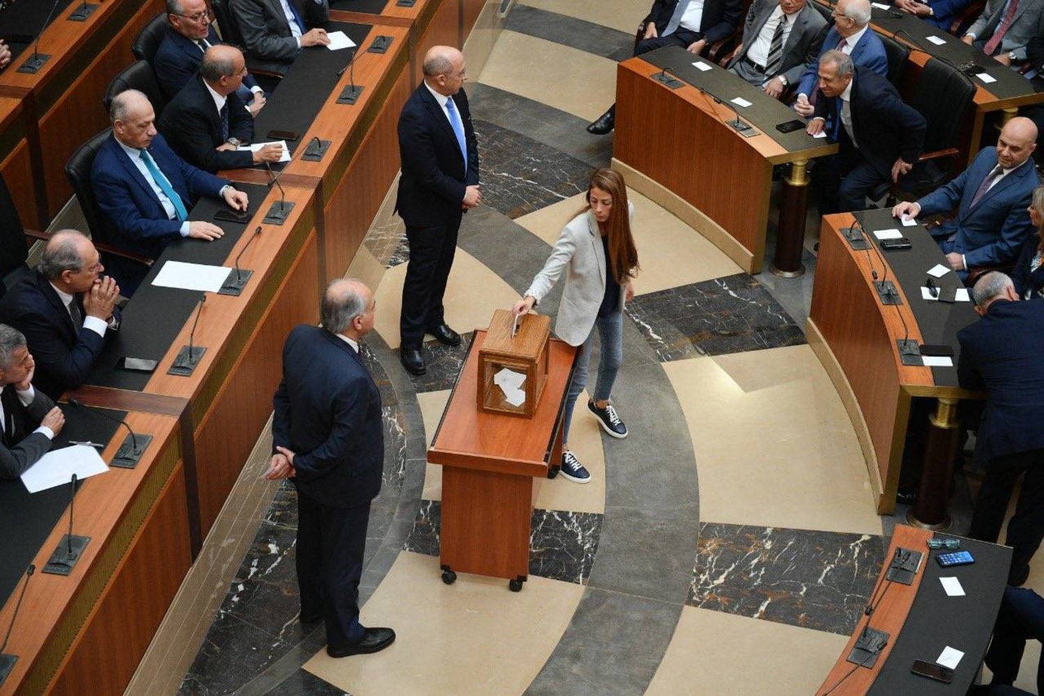 صورة من آخر جلسة فاشلة لانتخاب رئيس للجمهورية (البرلمان اللبناني)