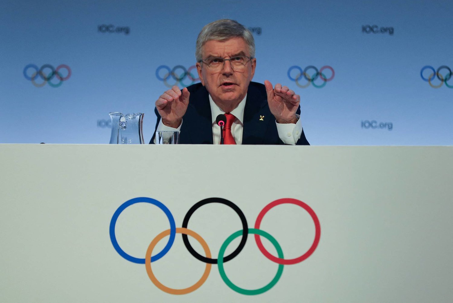 توماس باخ رئيس اللجنة الأولمبية الدولية (رويترز)