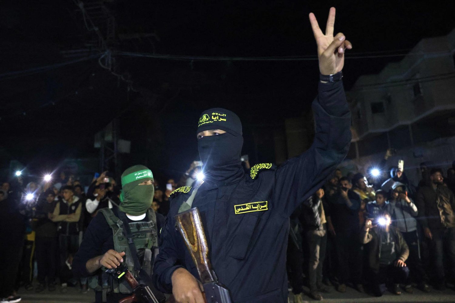 مقاتلون تابعون لـ«حماس» وحركة «الجهاد الإسلامي» (أ.ف.ب)