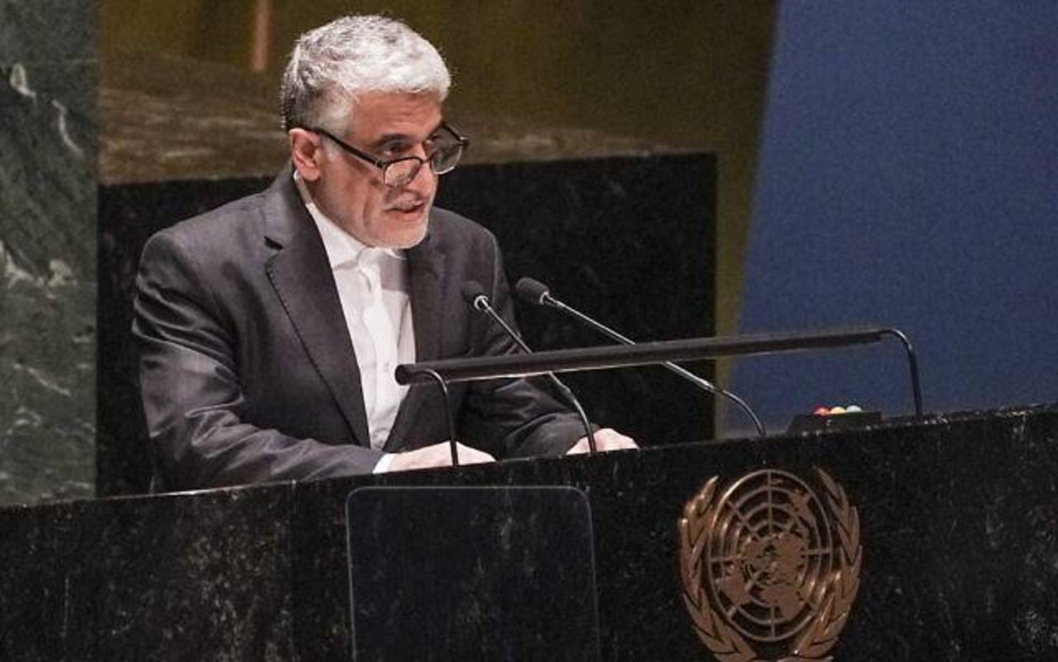 سفير إيران ومندوبها الدائم لدى «الأمم المتحدة» أمير سعيد إيرواني (أ.ب)