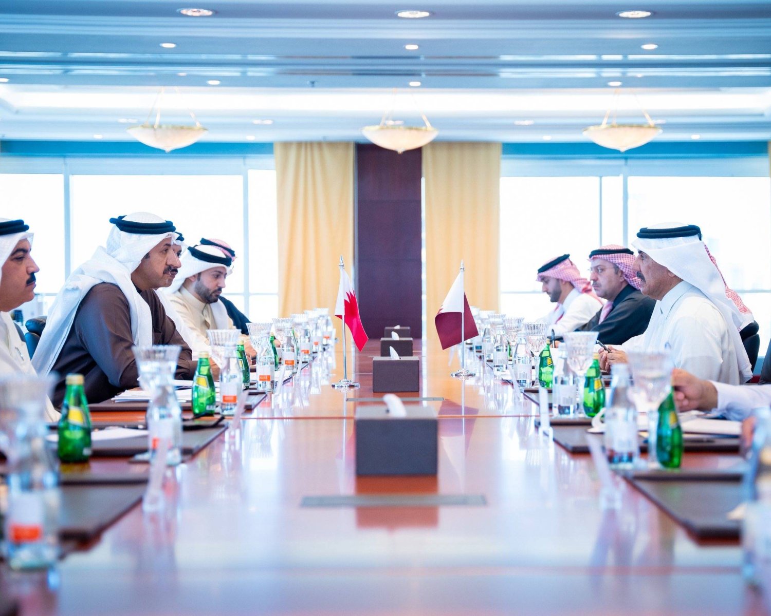 جانب من اجتماع لجنة المتابعة القطرية - البحرينية في المنامة الثلاثاء (قنا)