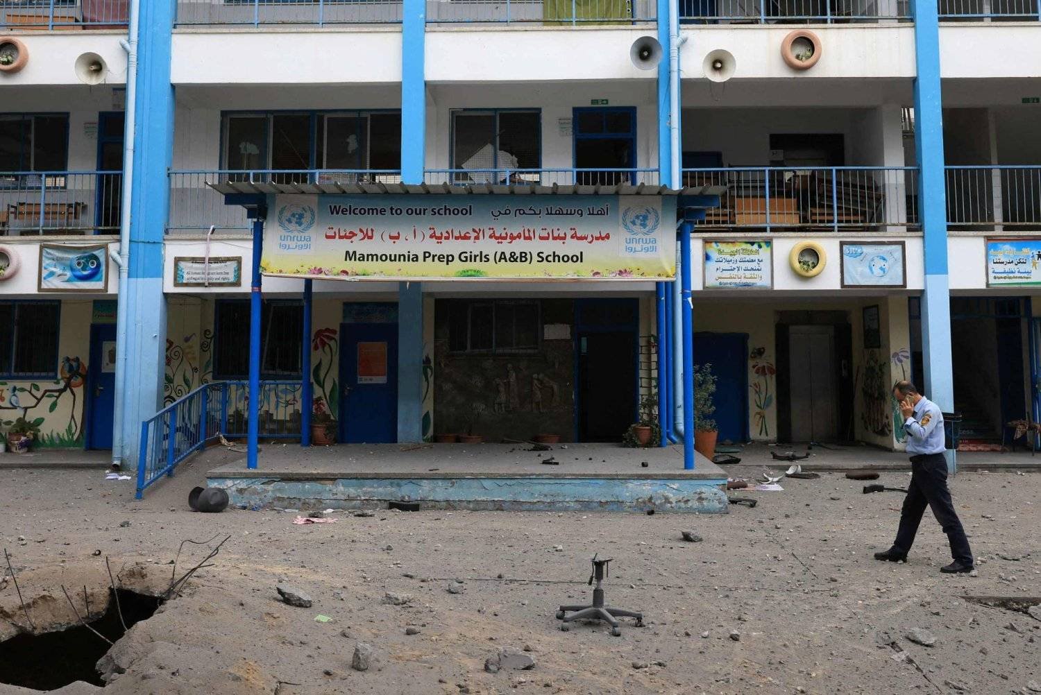 مدرسة لوكالة «الأونروا» في مدينة غزة (أ.ف.ب)