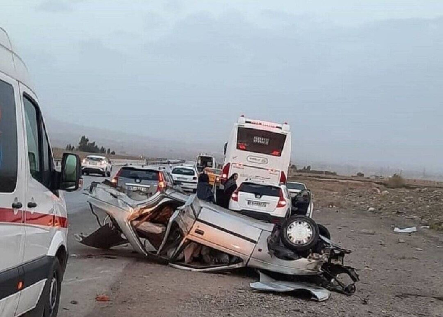 حادث سير أودى بحياة 9 أشخاص في محافظة سمنان شرق طهران...الخميس (إرنا)