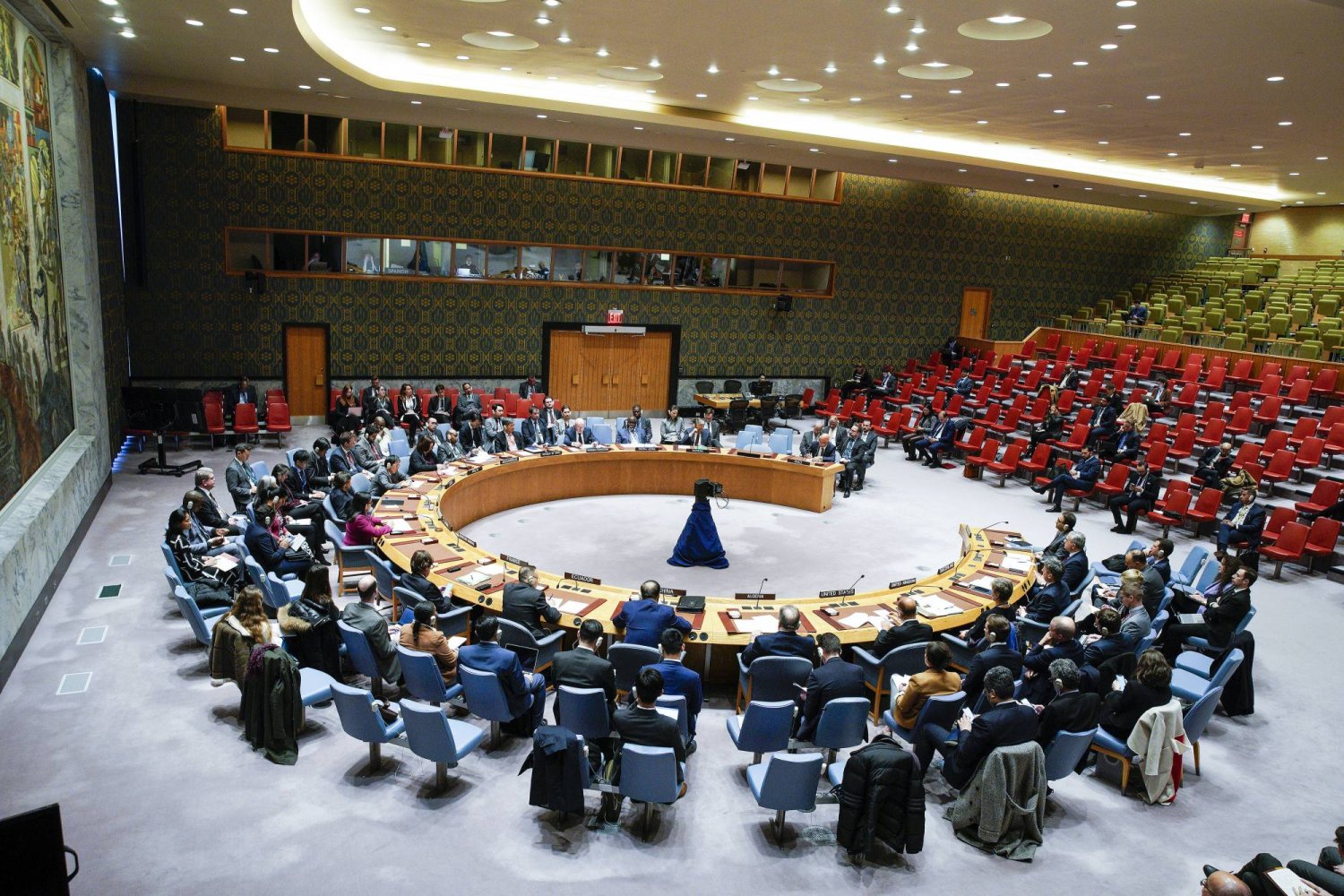 جانب من اجتماع مجلس الأمن حول ليبيا (رويترز)