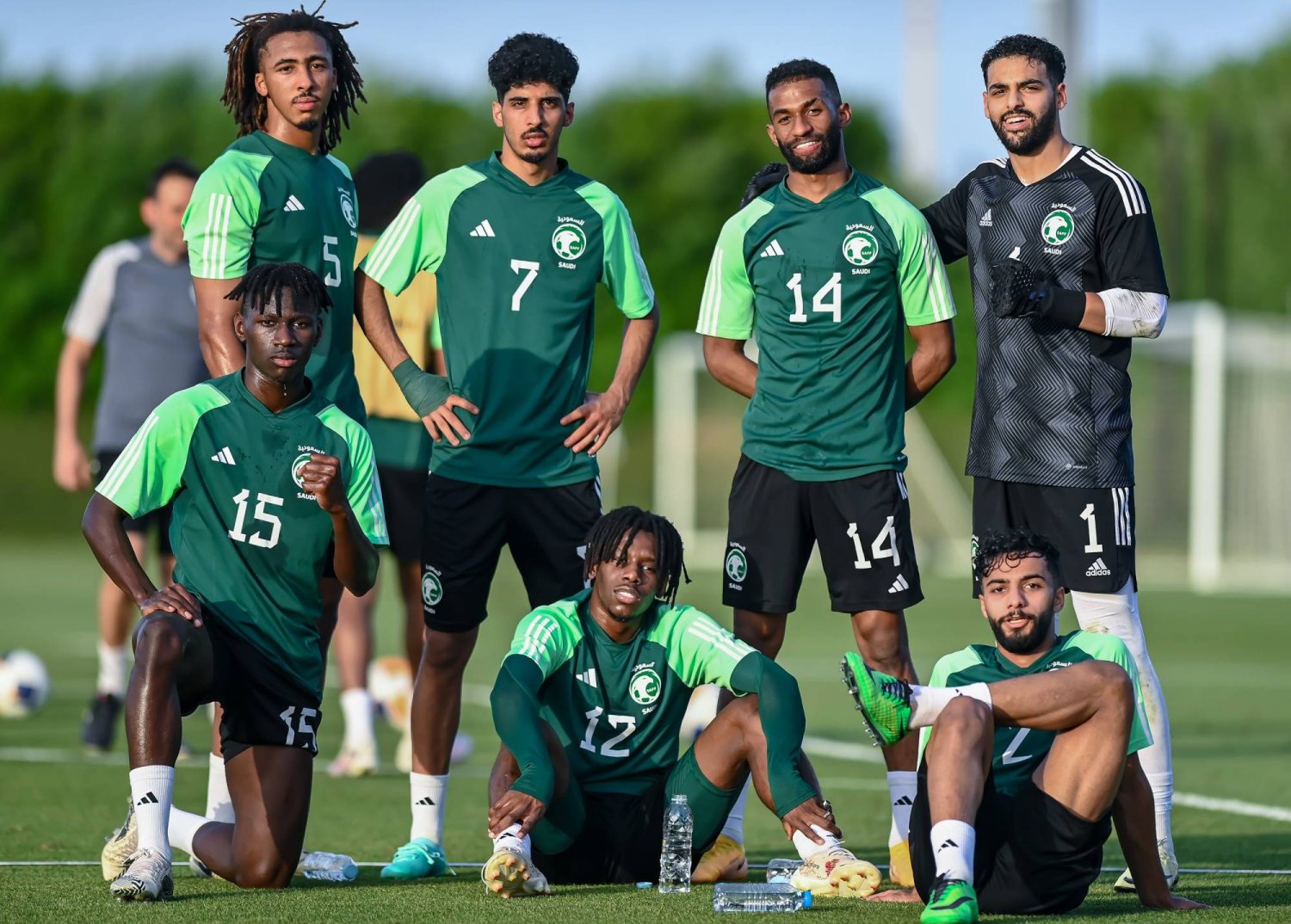 لاعبو المنتخب السعودي تحت 23 خلال التدريبات (المنتخب السعودي)