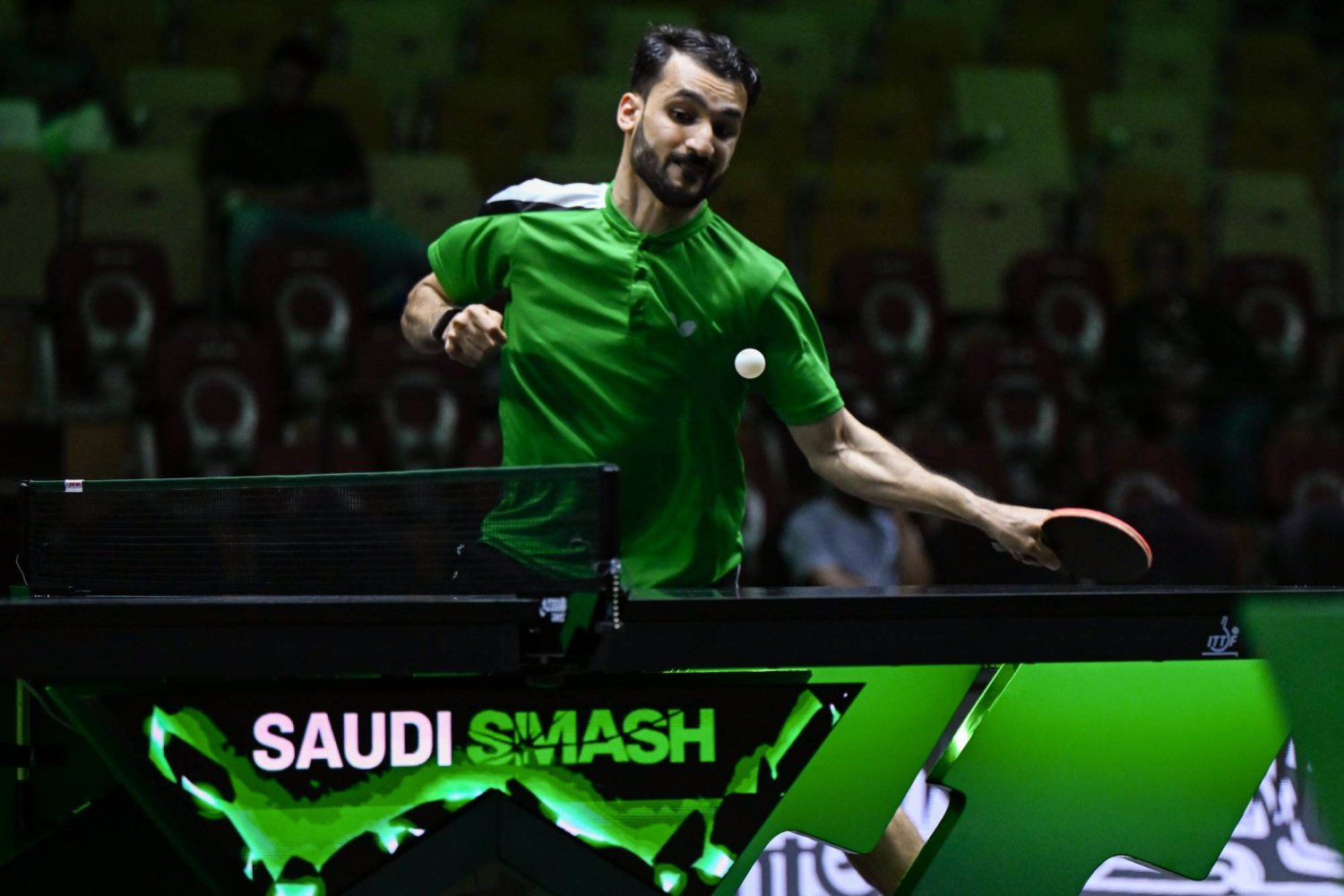 الخضراوي خلال إحدى مبارياته في بطولة سماش السعودية (الشرق الأوسط)