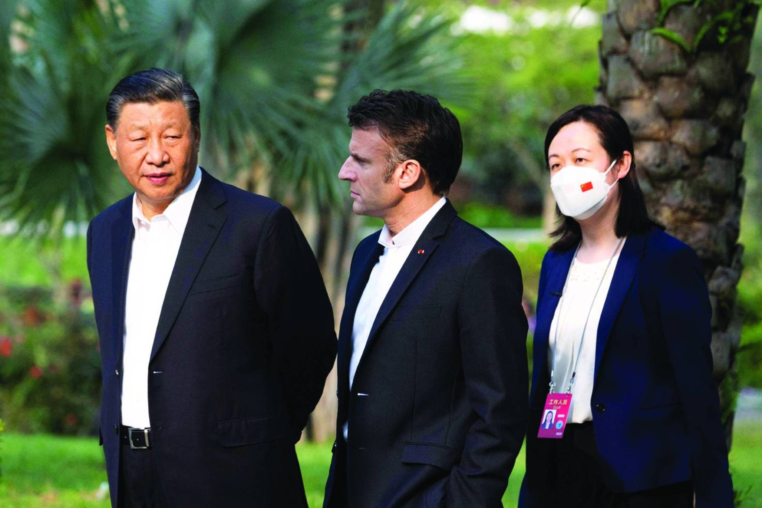
الرئيسان ماكرون وشي خلال الزيارة التي قام بها الأول إلى الصين في أبريل 2023 (أ.ف.ب)