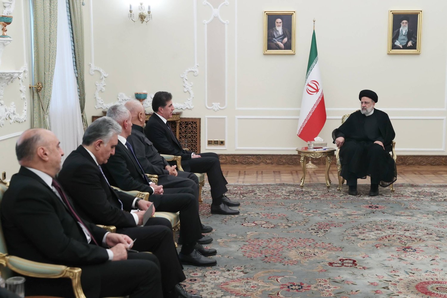 الرئيس الإيراني يستقبل نيجيرفان بارزاني والوفد المرافق له (الرئاسة الإيرانية)