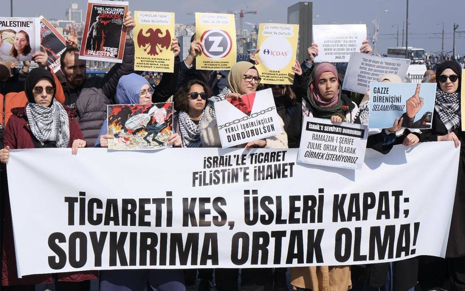 مظاهرات مستمرة في تركيا تطالب إردوغان بوقف التجارة مع إسرائيل (إكس)