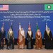 وزراء خارجية دول مجلس التعاون ووزير الخارجية الأميركي خلال اجتماعهم في الرياض (مجلس التعاون)