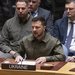 كلمة للرئيس الأوكراني أمام مجلس الأمن التابع للأمم المتحدة حول الحرب بين أوكرانيا وروسيا على هامش الدورة الثامنة والسبعين للجمعية العامة للأمم المتحدة في نيويورك (إ.ب.أ)