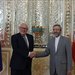 نائب وزير الخارجية كبير المفاوضين الإيرانيين علي باقري كني يستقبل نظيره الروسي ريابكوف في طهران الشهر الماضي (الخارجية الإيرانية)