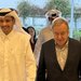 الأمين العام للأمم المتحدة أنطونيو غوتيريش ووزير الخارجية القطري محمد بن عبد الرحمن آل ثاني (حساب غوتيريش على منصة «إكس»)