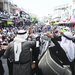 الفلسطينيون يحضرون مسيرة بمناسبة «يوم النكبة» بمدينة رام الله بالضفة الغربية في 15 مايو (أ.ف.ب)