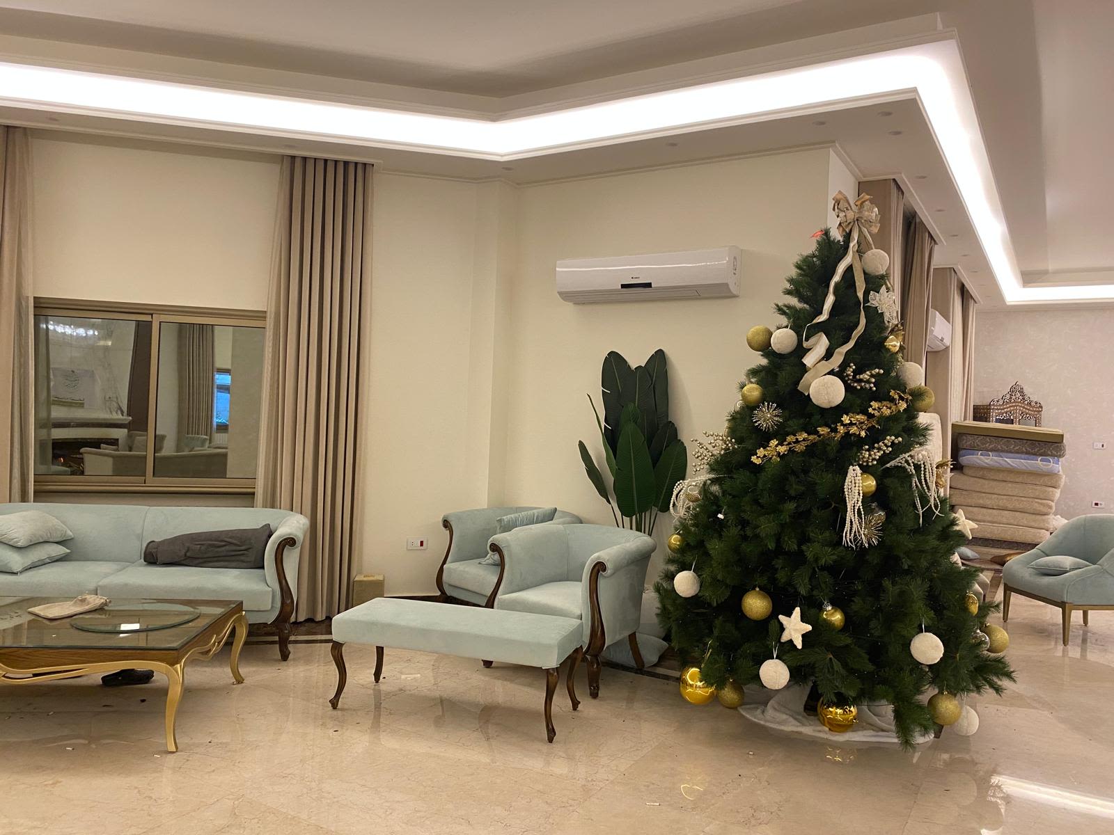 The Christmas tree in Hassan's reception
